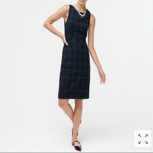 New J. Crew Tartan Wool Dress